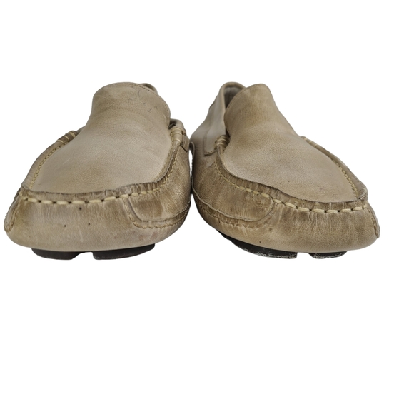 Kickers men's taupe leather slip-on driving loafers size EUR 42 and US 8.5 - Picture 7 of 12